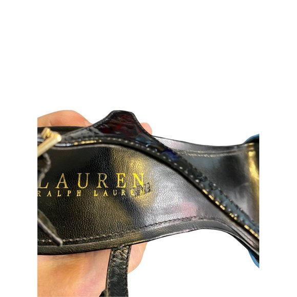 LAUREN RALPH LAUREN BEATRIZ OPEN TOE HEELS SZ 8.5 - Picture 5 of 7